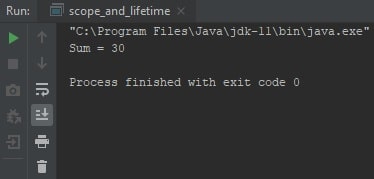 Scope and Lifetime of a Variable
